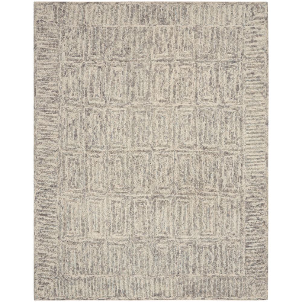 Nourison VAI04 Vail Area Rug - 7 ft. 9 in. X 9 ft. 9 in. in Ivory/Grey/Teal