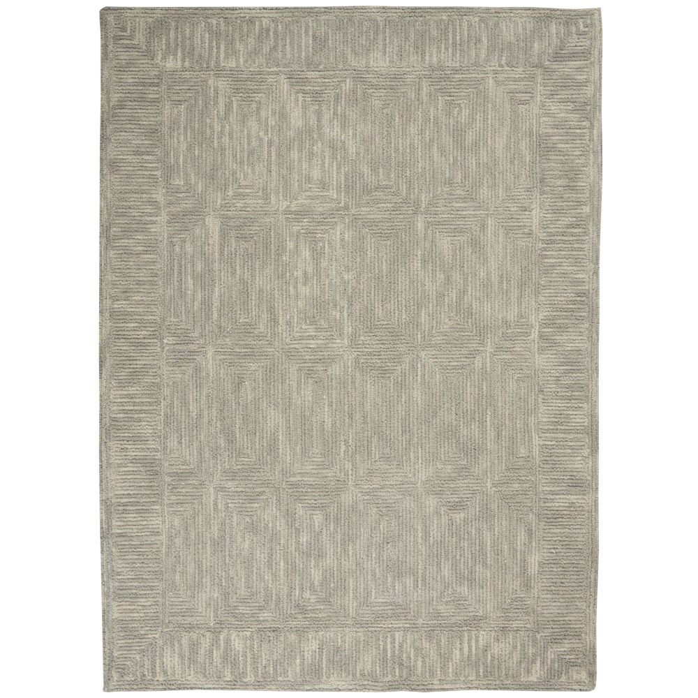 Nourison VAI04 Vail 5 Ft. 3 In. x 7 Ft. 3 In. Area Rug in Gray