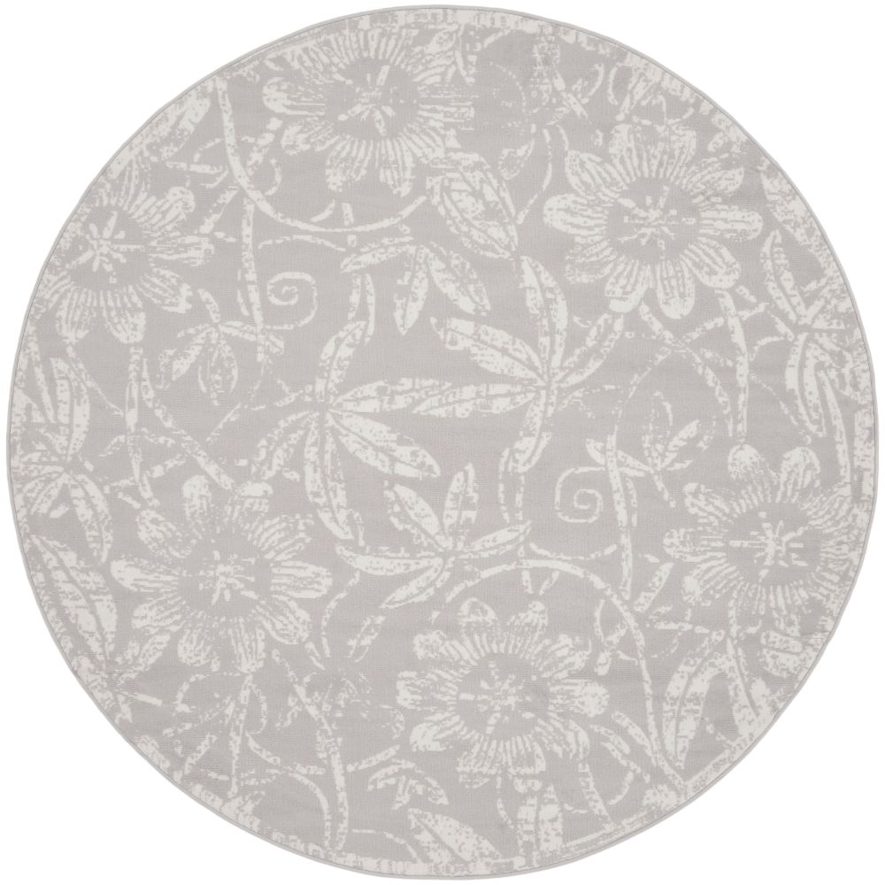 Nourison WHS05 Whimsical 5 Ft. x 5 Ft. Area Rug in Gray