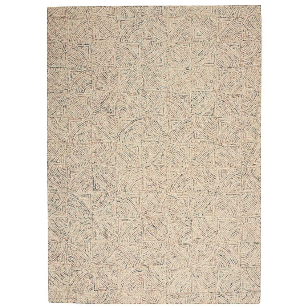 Nourison LNK05 Linked 5 Ft. x 7 Ft. 6 In. Area Rug in Ivory/Multi