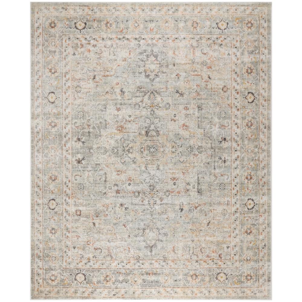 Nourison OUS02 Oushak Home Area Rug in Light Grey, 8