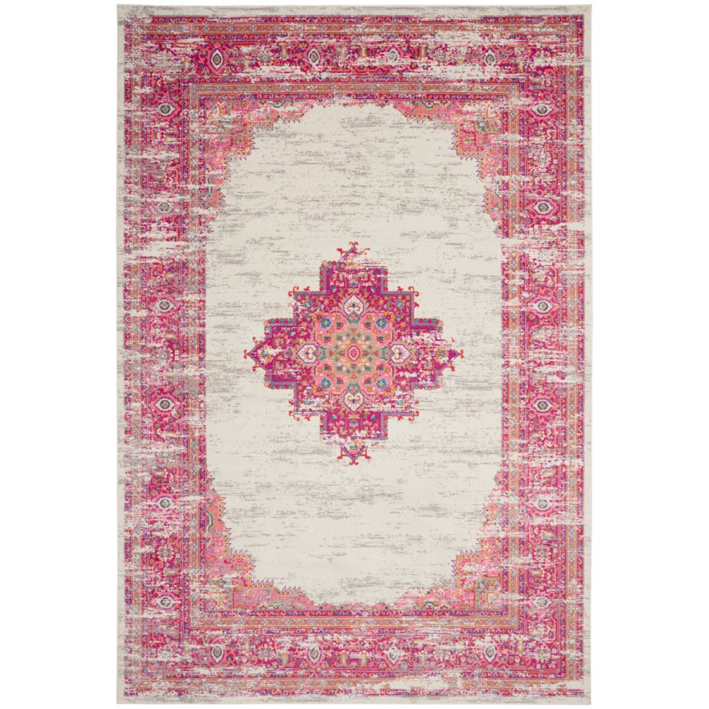 Nourison PSN03 Passion 10 Ft. x 14 Ft. Area Rug in Ivory/Fuchsia
