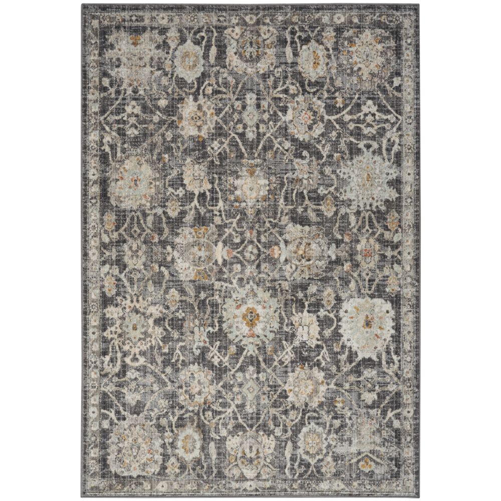 Nourison OUS01 Oushak Home Area Rug in Charcoal, 4