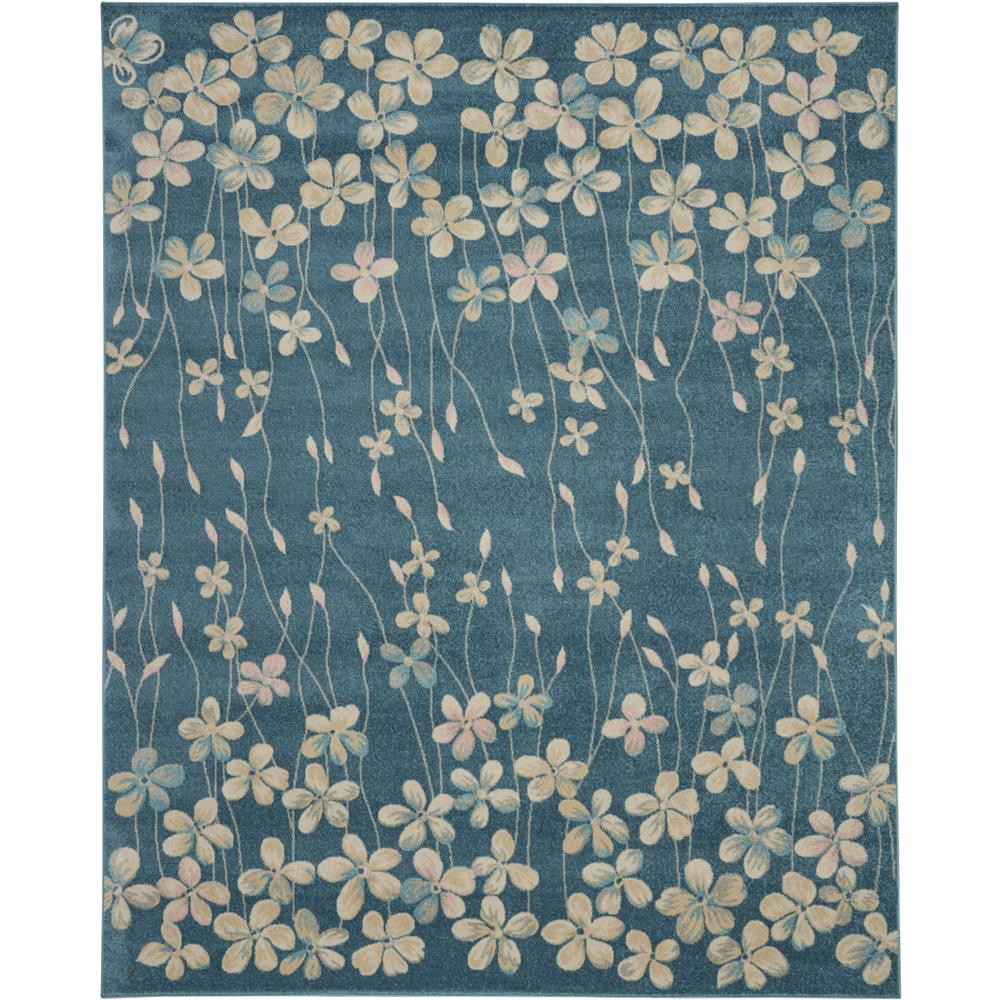 Nourison TRA04 Tranquil 8 Ft. x 10 Ft. Indoor/Outdoor Rectangle Rug in  Turquoise