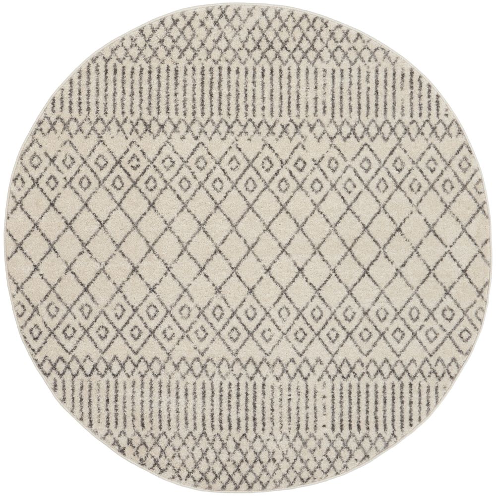 Nourison PSN42 Passion 4 Ft. x 4 Ft. Area Rug in Ivory/Gray