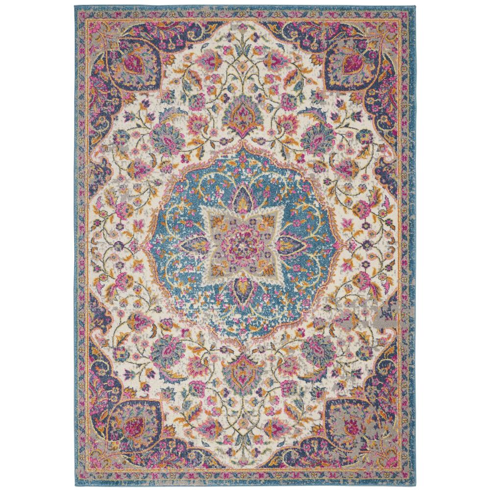 Nourison PSN22 Passion 3 Ft.9 In. x 5 Ft.9 In. Indoor/Outdoor Rectangle Rug in  Ivory/Multi