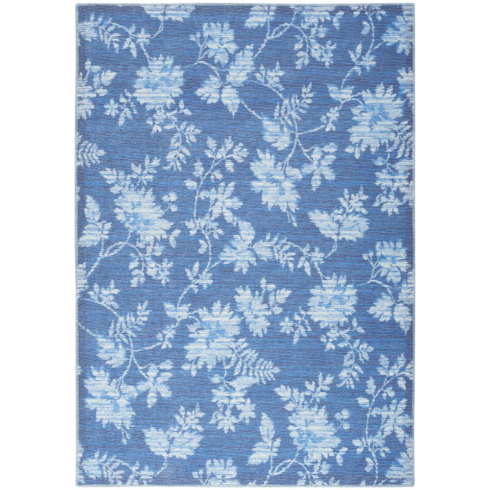 Nourison WAW02 Washable Collection Area Rug - 5 ft. 3 in. X 7 ft. 3 in. in Blue