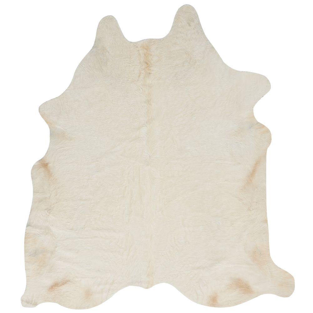 Nourison BR301 Mina Victory Free Form Cowhide White Couture Rug in White, 5