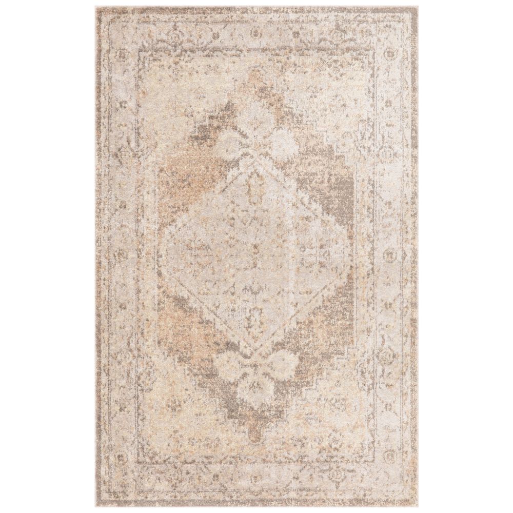 Nourison ASW11 Beige Astra Machine Washable Area Rug 3 ft. 3 in. X 5 ft.