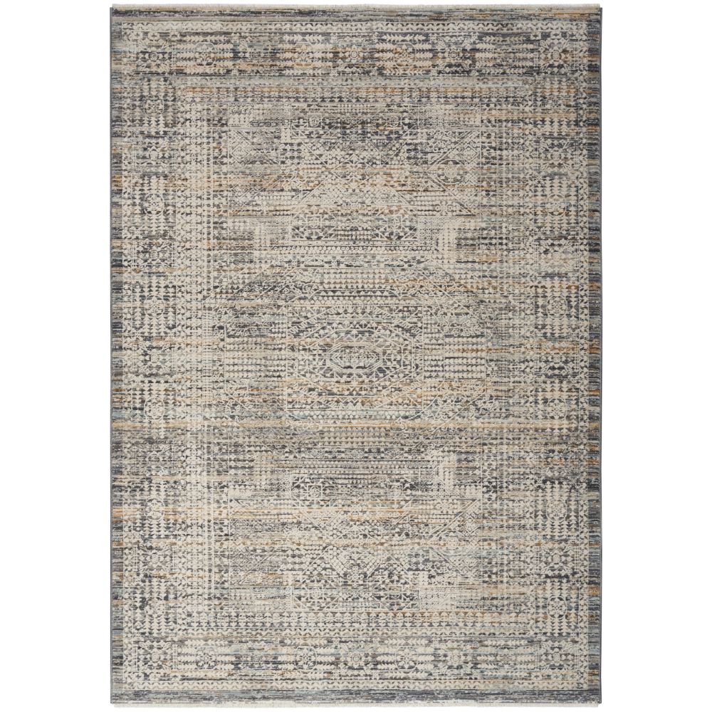 Nourison NYE05 Nyle 5 ft. 3 in. x 7 ft. 10 in. Rectangle Area Rug in Ivory Slate