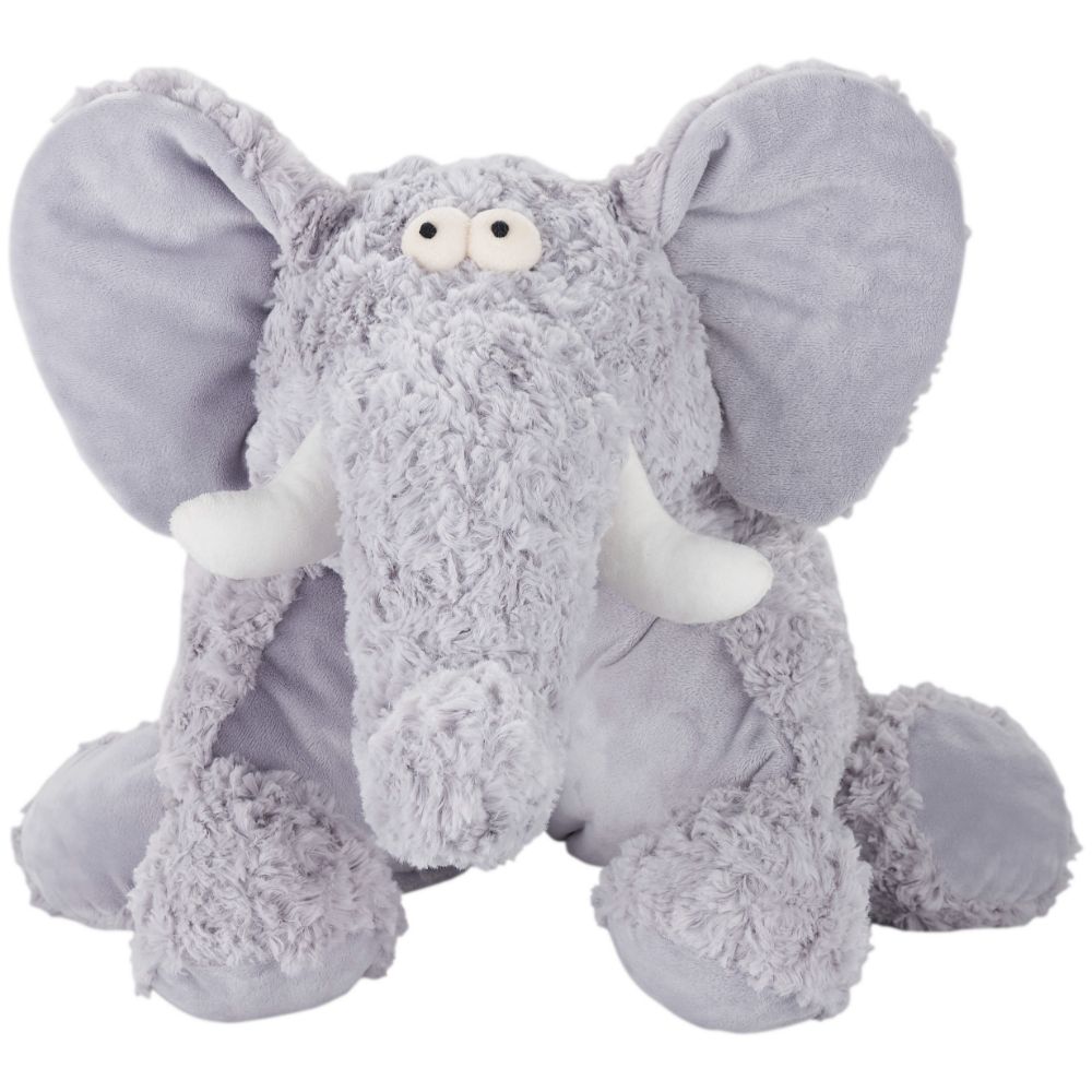 Nourison N1463 Mina Victory Plush Lines Foldable Elephant Stuffed Animal Grey Throw Pillows