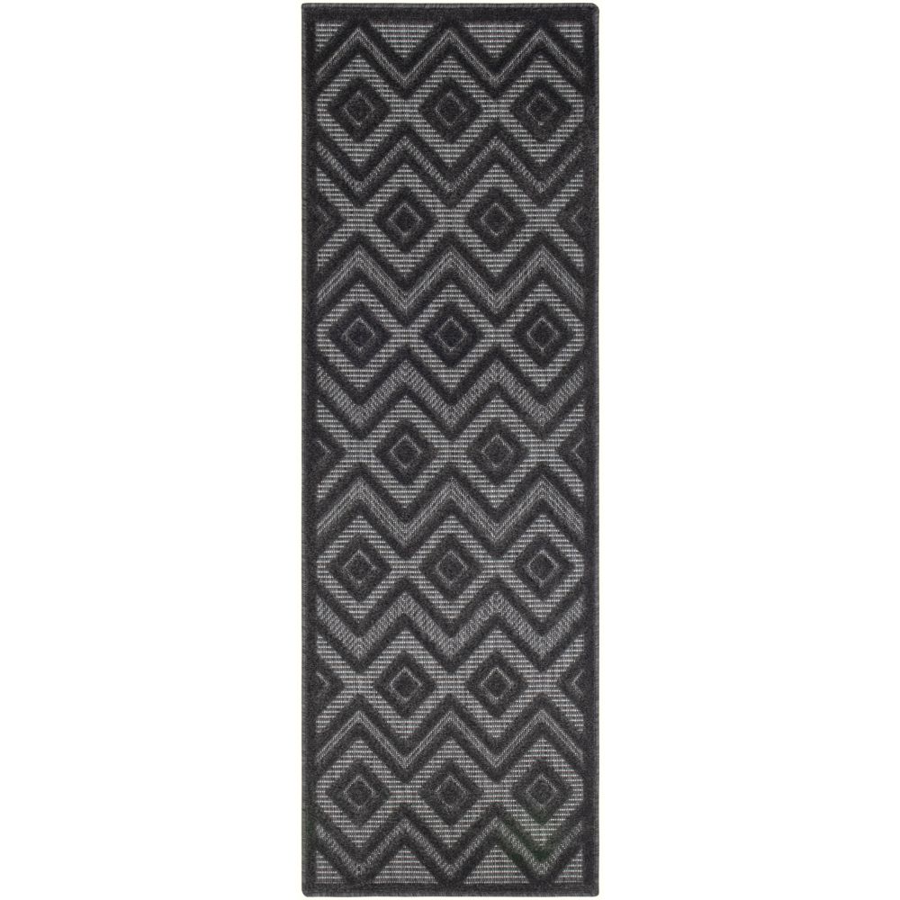 Nourison NRV01 Charcoal Black Versatile Area Rug 2 ft. X 6 ft.