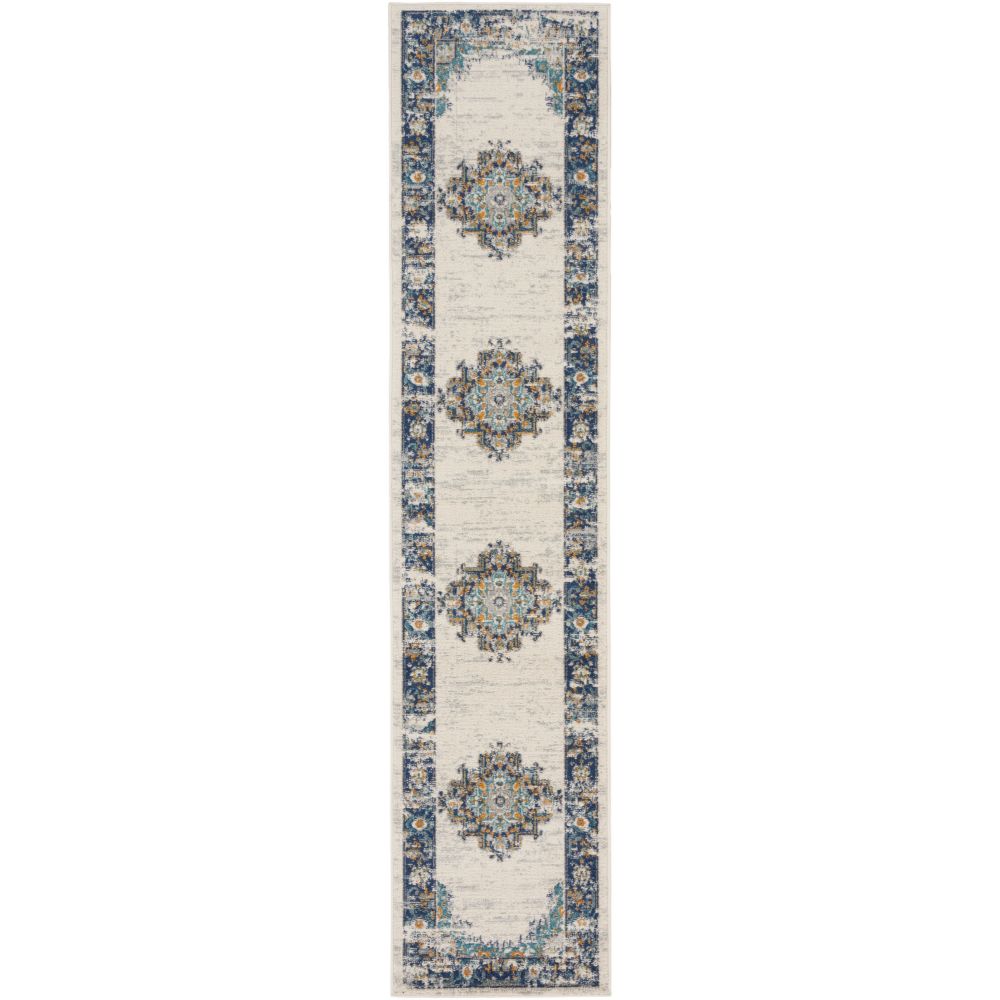 Nourison PSN03 Passion Area Rug in Ivory/Grey/Blue