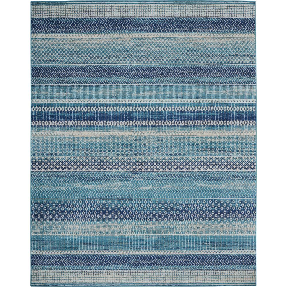 Nourison PSN26 Passion 6 Ft. 7 In. x 9 Ft. 6 In. Area Rug in Navy Blue