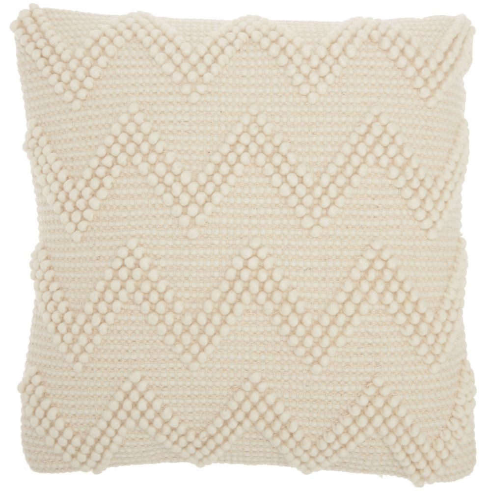 Nourison DC173 Mina Victory Life Styles Large Chevron Ivory Throw Pillow  in IVORY