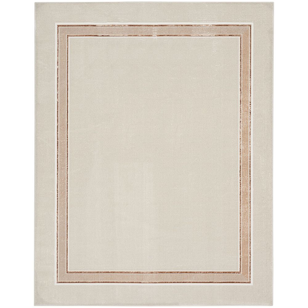 Nourison GLM08 Glam Area Rug in Ivory Cream, 9