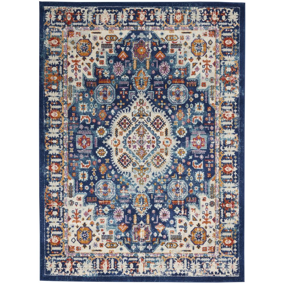 Nourison PSN29 Passion 3 Ft.9 In. x 5 Ft.9 In. Indoor/Outdoor Rectangle Rug in  Blue/Multicolor