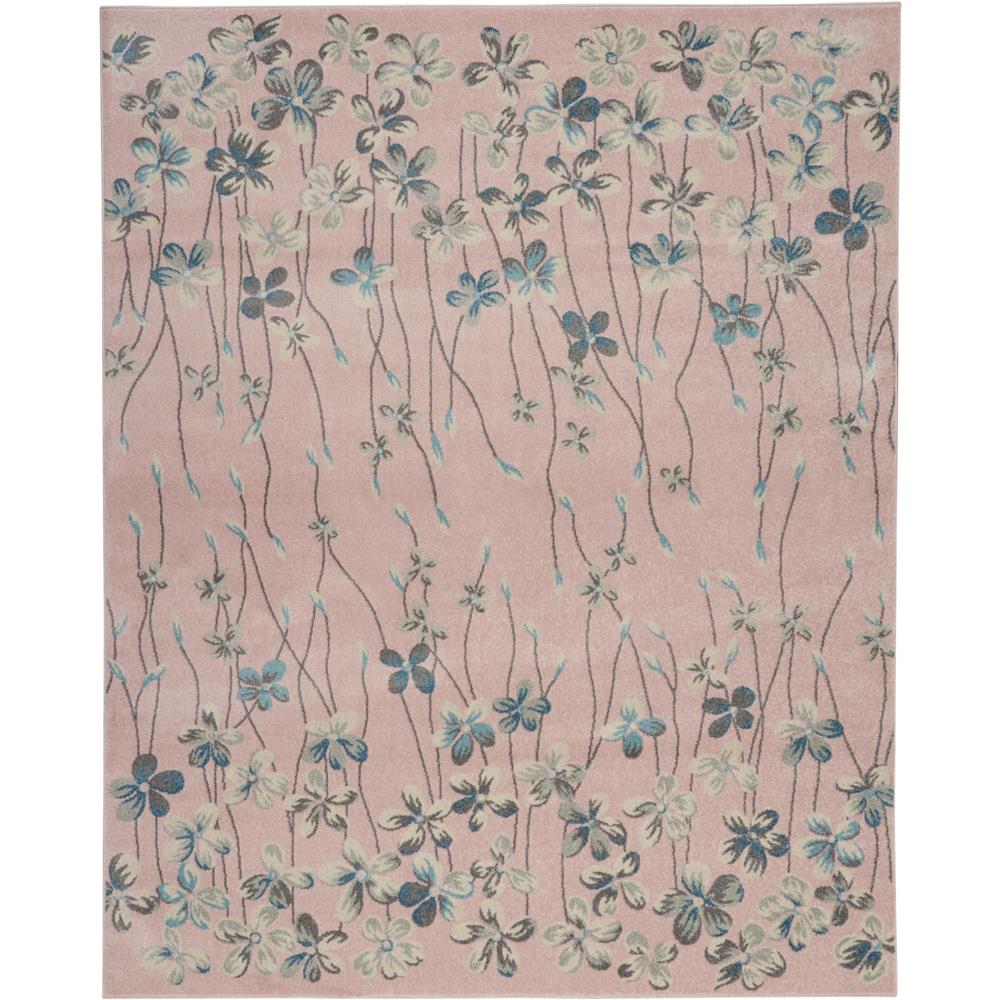 Nourison TRA04 Tranquil 8 Ft.10 In. x 11 Ft.10 In. Indoor/Outdoor Rectangle Rug in  Pink