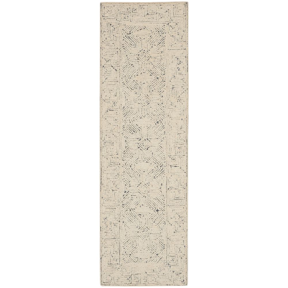 Nourison VAI05 Vail Area Rug - 2 ft. 3 in. X 7 ft. 6 in. in Ivory/Navy