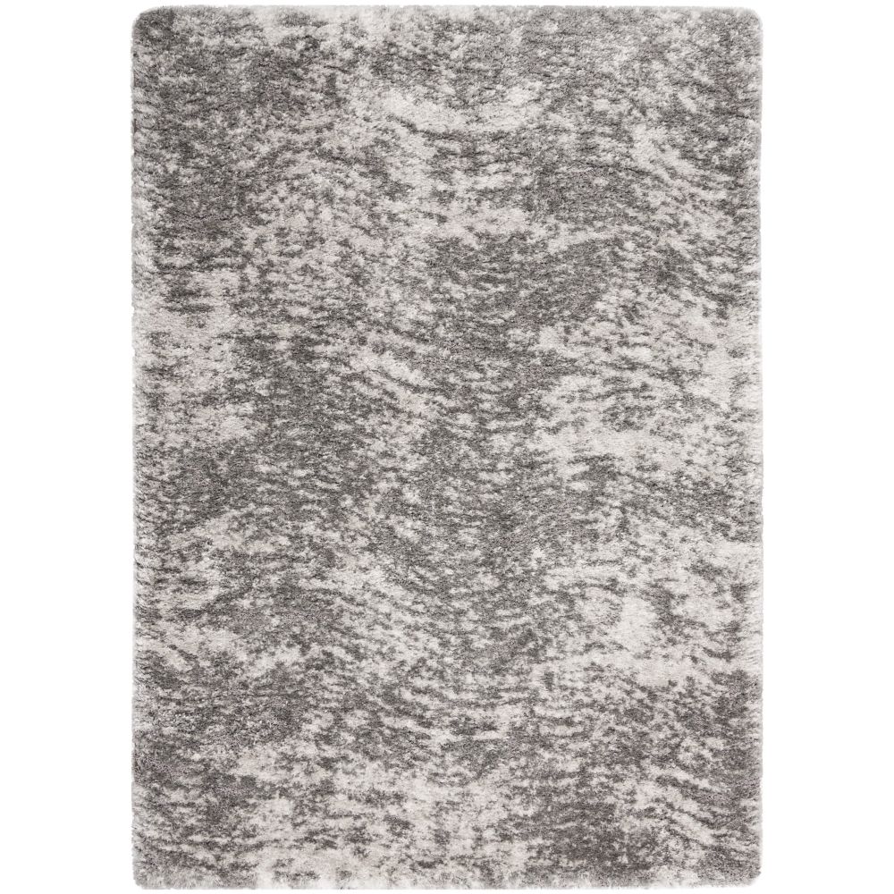 Nourison LXR04 Luxurious Shag Area Rug - 5 ft. 3 in. X 7 ft. 3 in. in Charcoal Grey