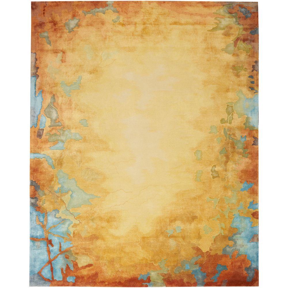 Nourison PRS29 Prismatic Area Rug - 7 ft. 9 in. X 9 ft. 9 in. in Gold/Multicolor