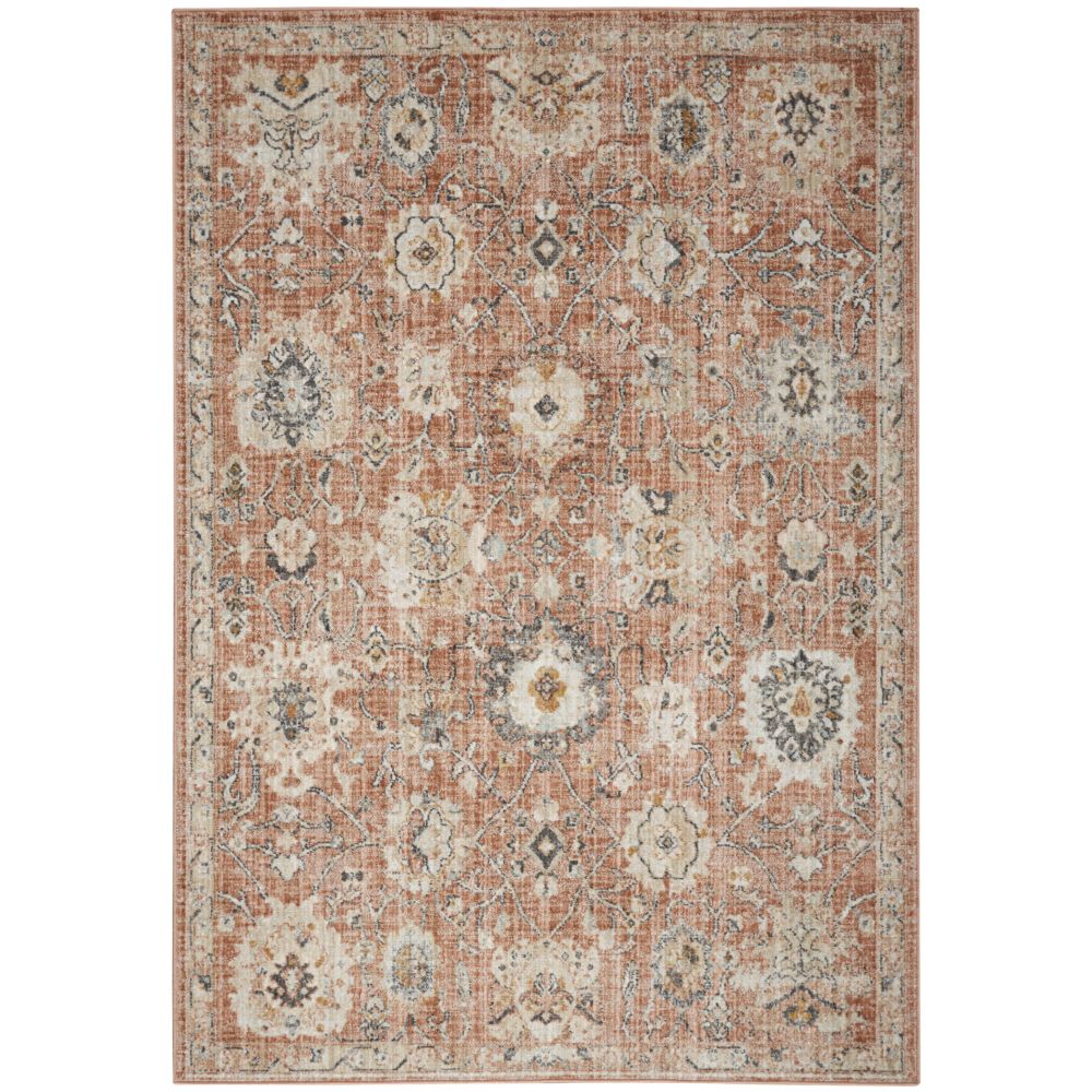 Nourison OUS01 Oushak Home Area Rug in Rust, 5