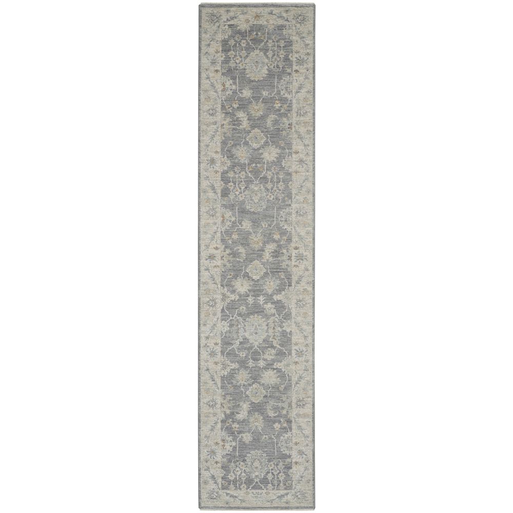 Nourison ASR03 Asher 2 Ft. 3 In. x 10 Ft. 2 In. Area Rug in Charcoal