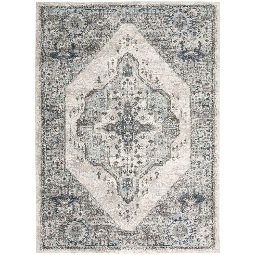 Nourison AMR02 American Manor Area Rug - 3 ft. 11 in. X 5 ft. 11 in. in Grey