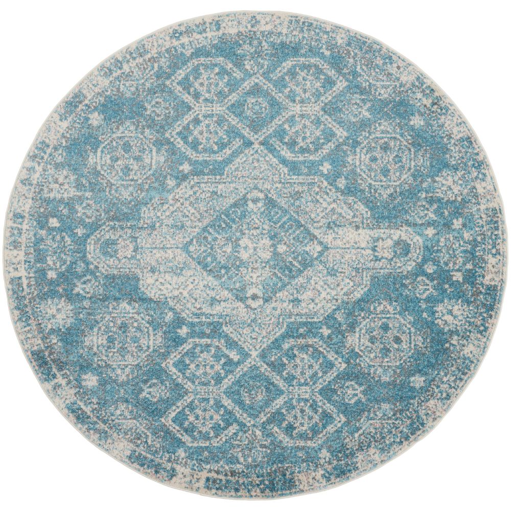 Nourison TRA13 Tranquil Area Rug - 7 ft. 10 in. in Lt.Blue/Ivory