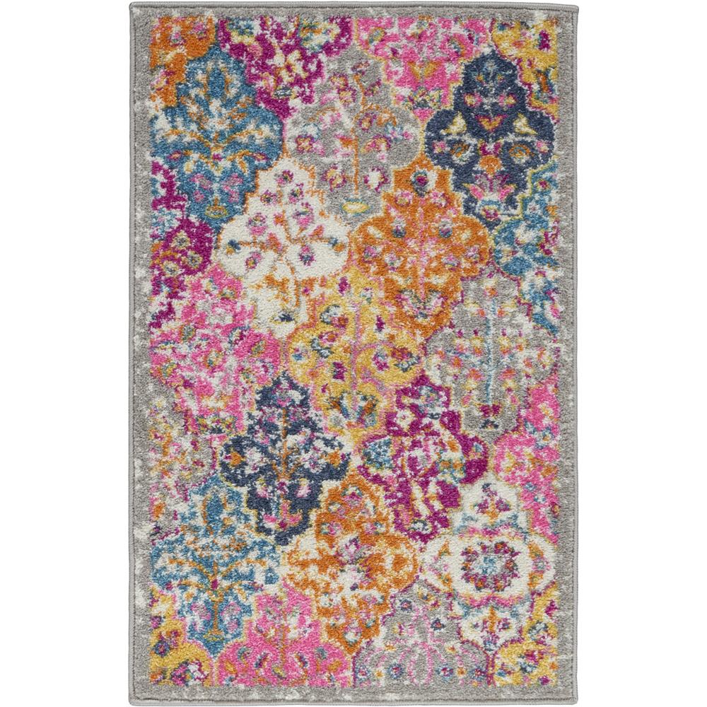Nourison PSN21 Passion 1 Ft.10 In. x 2 Ft.10 In. Indoor/Outdoor Rectangle Rug in  Multicolor