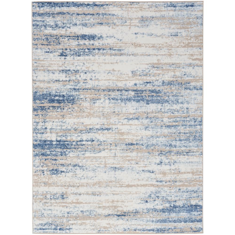 Nourison FAS05 Fascination Area Rug in Ivory Blue, 5