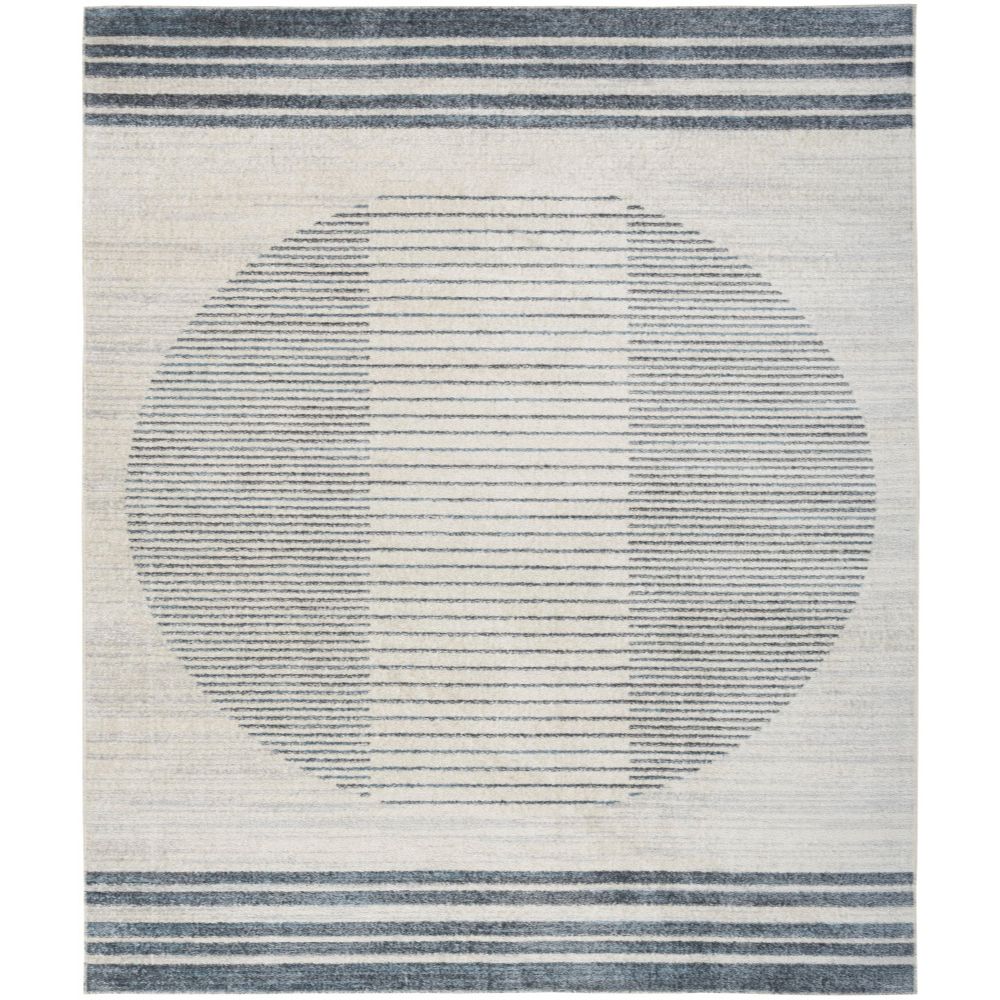 Nourison ASW05 Astra Machine Washable Area Rug in Ivory Blue, 9