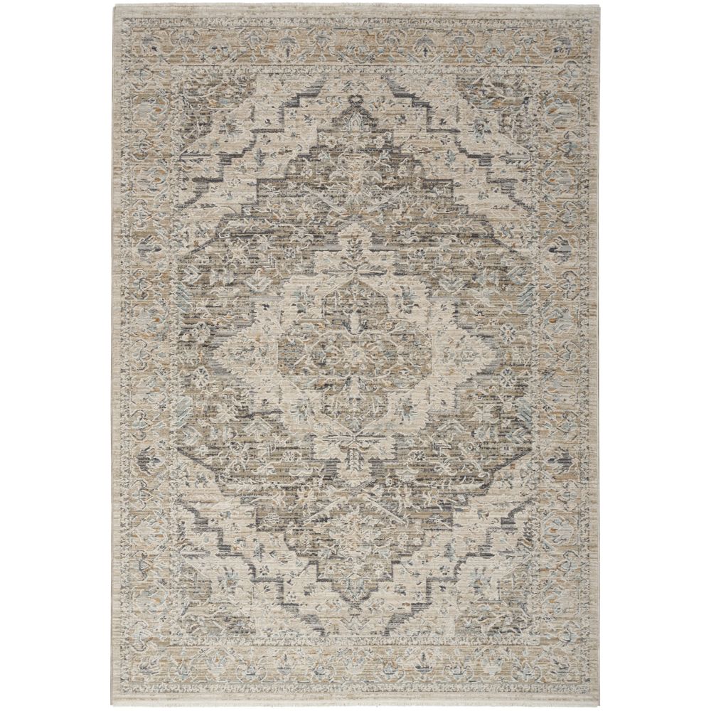 Nourison NYE04 Nyle 5 ft. 3 in. x 7 ft. 10 in. Rectangle Area Rug in Ivory Taupe