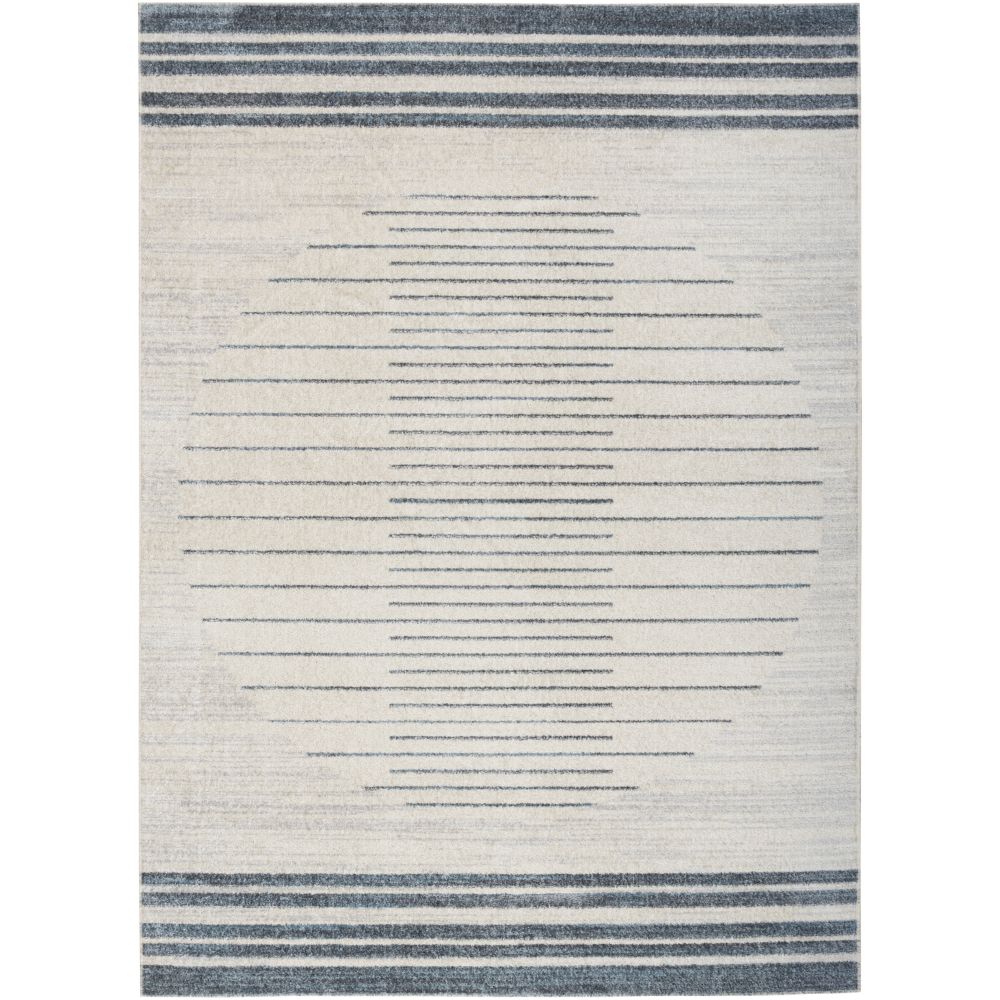 Nourison 099446120809 Astra Machine Washable Area Rug in Ivory Blue, 5