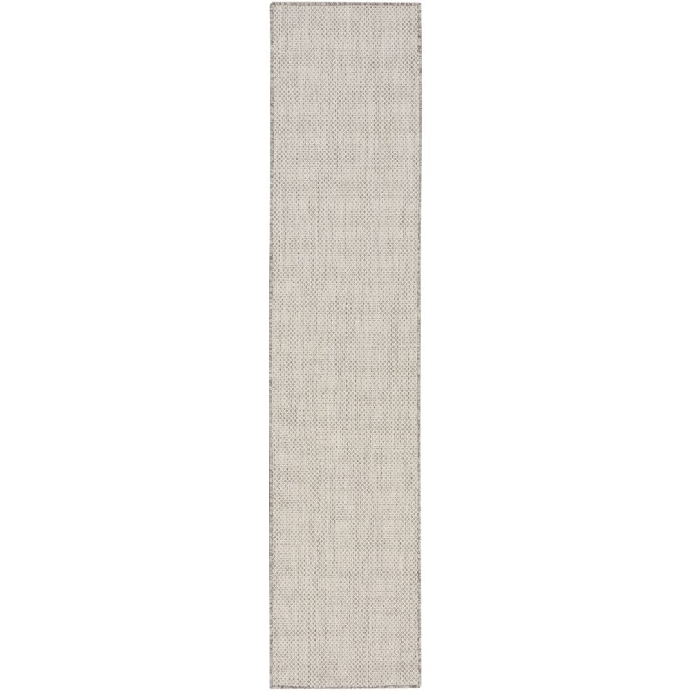 Nourison COU01 Courtyard Indoor/Outdoor Area Rug 2 ft. X 6 ft. in Ivory Silver