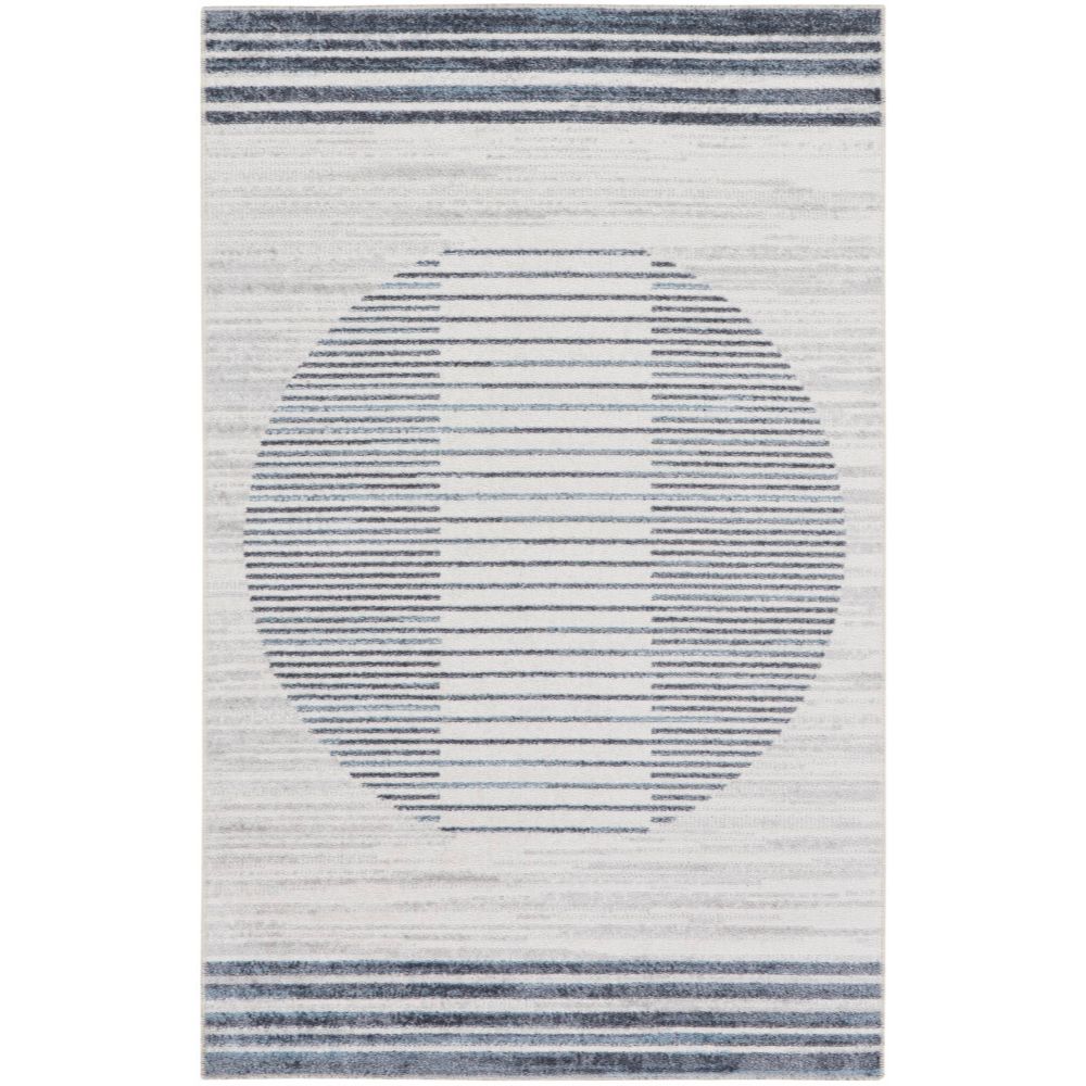Nourison ASW05 Astra Machine Washable Area Rug in Ivory Blue, 3