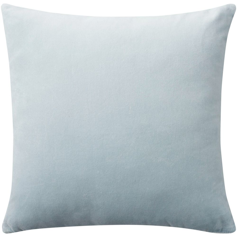 Nourison ZH103 Mina Victory Sofia Solid Revers Velvet Throw Pillows in Blue