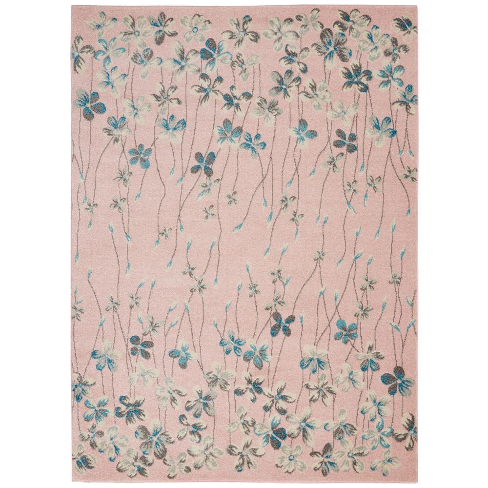 Nourison TRA04 Tranquil 4 Ft. x 6 Ft. Indoor/Outdoor Rectangle Rug in  Pink
