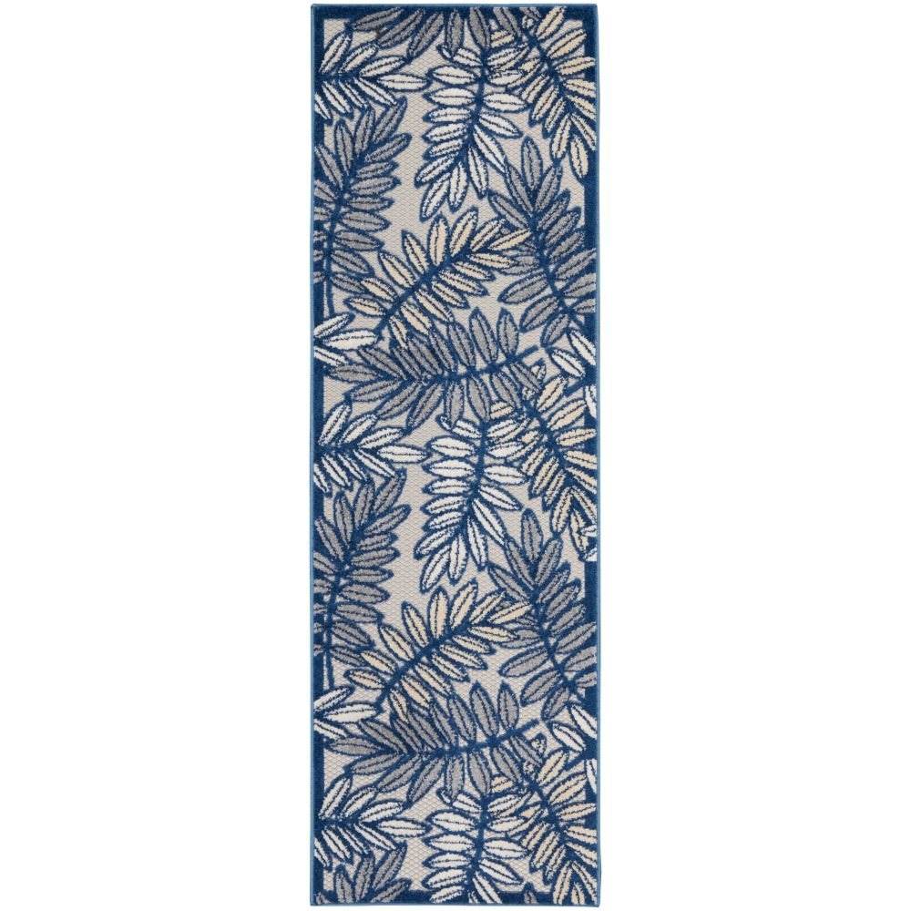 Nourison ALH18 Aloha 2 Ft. x 6 Ft. Area Rug in Ivory/Navy