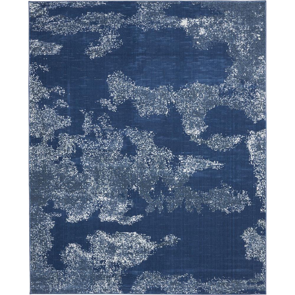 Nourison IMT03 Imprints 8 Ft. x 10 Ft. Indoor/Outdoor Rectangle Rug in  Blue