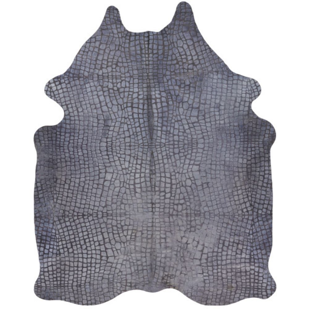 Nourison BR700 Mina Victory Crocodile Print Grey Couture Rug in Grey, 5