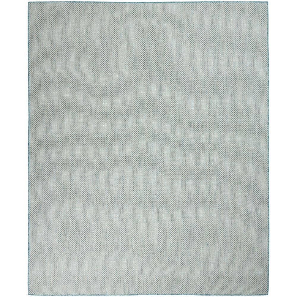 Nourison COU01 Courtyard 8 Ft. x 10 Ft. Area Rug in Ivory Aqua