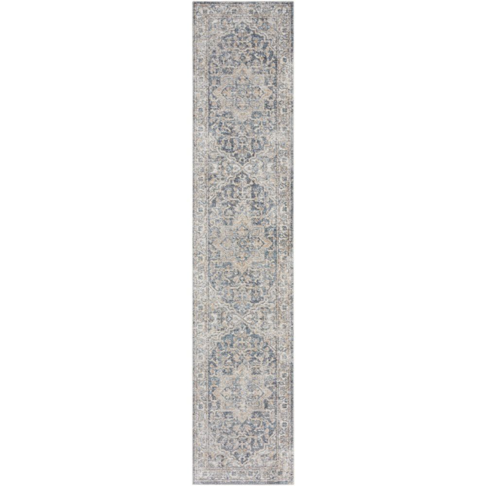 Nourison ASW12 Astra Machine Washable Area Rug in Grey / Blue, 2