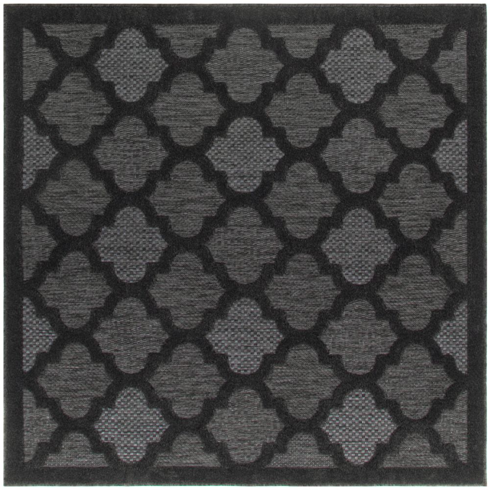 Nourison NES01 Easy Care Area Rug in Charcoal Black, 5