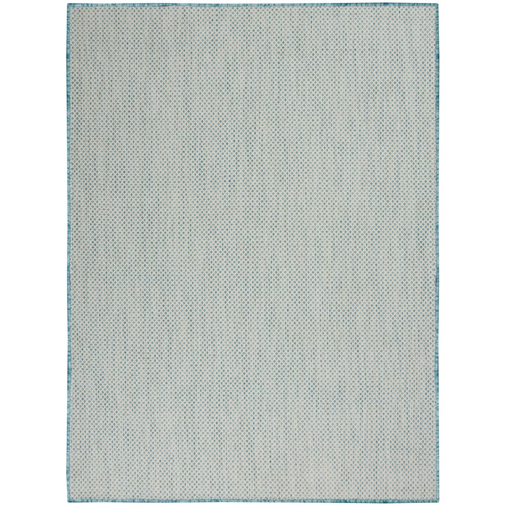 Nourison COU01 Courtyard 4 Ft. x 6 Ft. Area Rug in Ivory Aqua