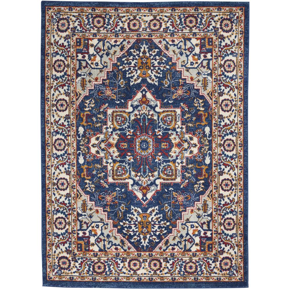 Nourison PSN33 Passion 3 Ft.9 In. x 5 Ft.9 In. Indoor/Outdoor Rectangle Rug in  Blue/Multicolor