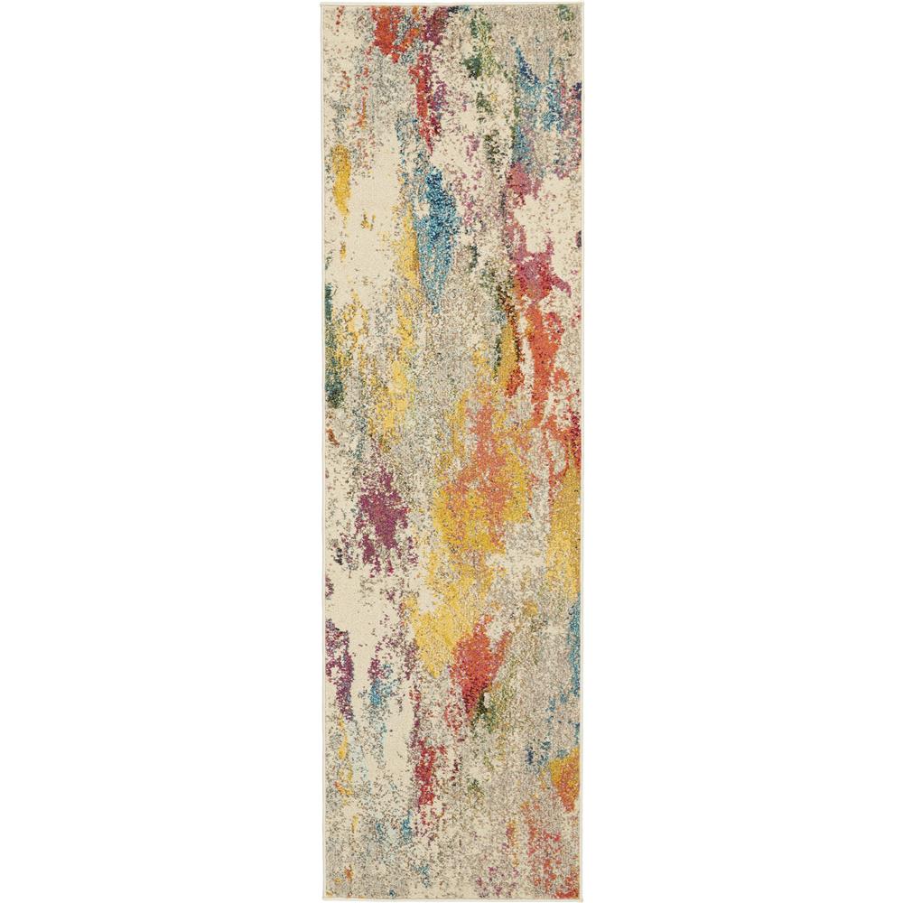 Nourison CES12 Celestial 2 Ft. x 6 Ft. Indoor/Outdoor Rectangle Rug in  Ivory/Multicolor