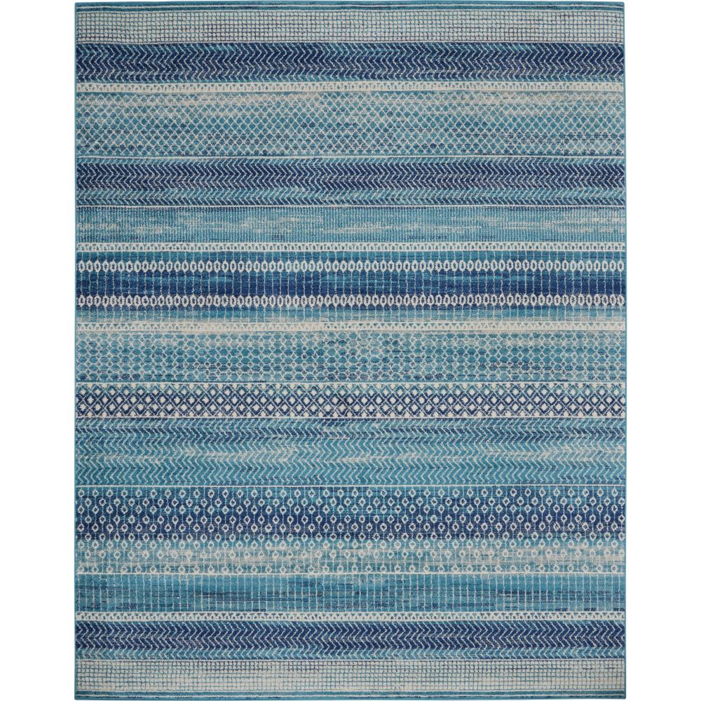 Nourison PSN26 Passion Area Rug in Navy Blue, 6