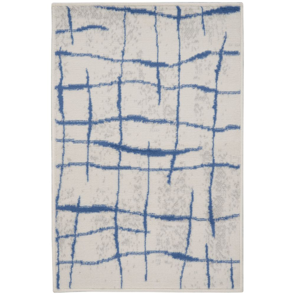 Nourison WHS09 Whimsical 2 Ft. x 3 Ft. Area Rug in Ivory Blue