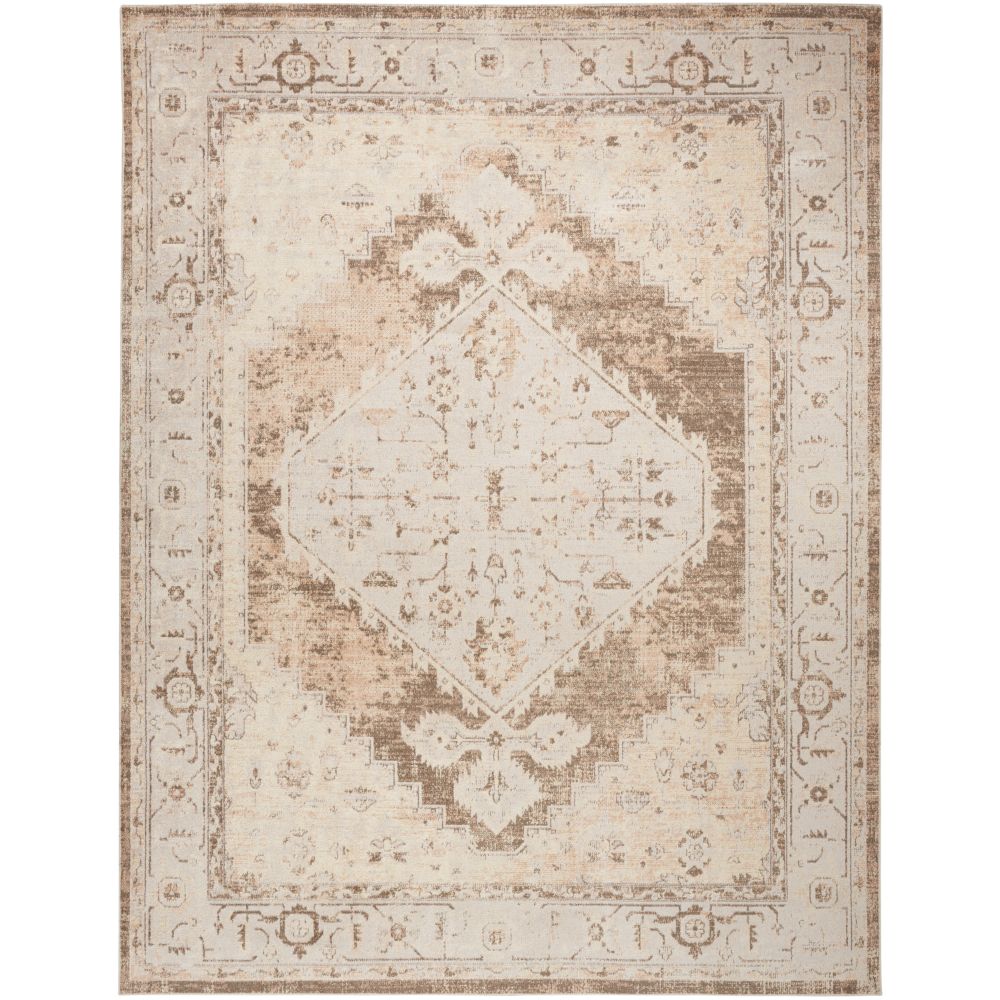Nourison ASW11 Astra Machine Washable Area Rug 6 ft. 7 in. X 9 ft. in Beige